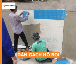 Dán gạch Hồ bơi 1