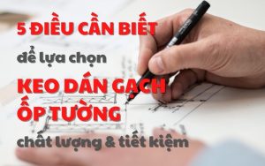 5 điều cần biết để lựa chọn keo dán gạch ốp tường